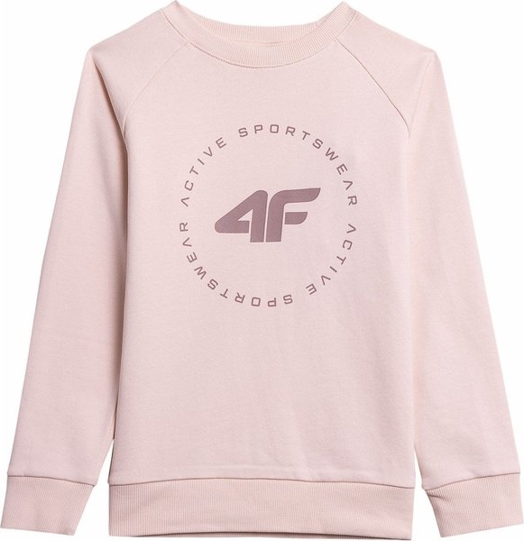 Różowa bluza dziecięca 4F z bawełny