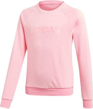 Różowa bluza dziecięca Adidas Performance z bawełny