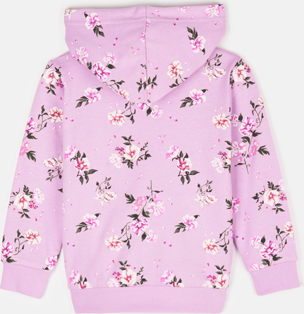 Różowa bluza dziecięca Gate z bawełny w kwiatki