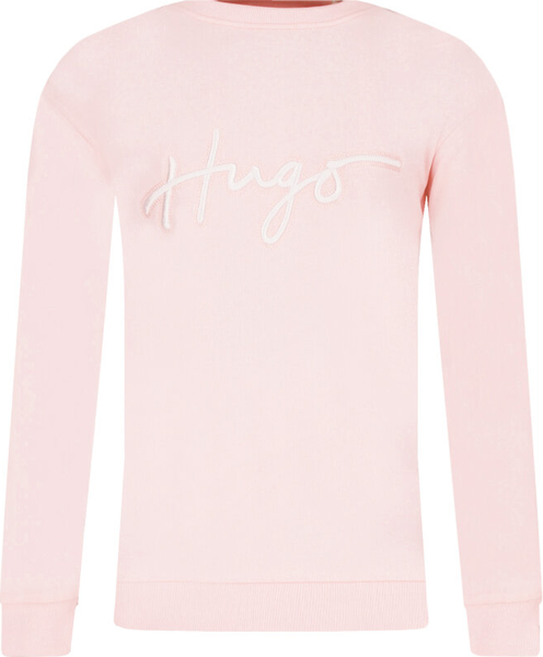 Różowa bluza dziecięca Hugo Kids z bawełny