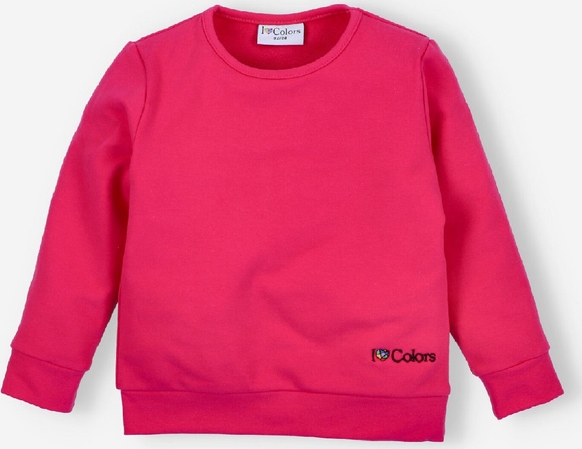 Różowa bluza dziecięca I Love Colors z dzianiny