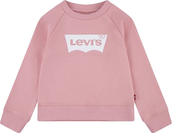 Różowa bluza dziecięca Levis z bawełny