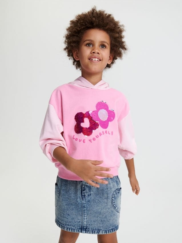 Różowa bluza dziecięca Sinsay