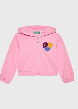 Różowa bluza dziecięca United Colors Of Benetton