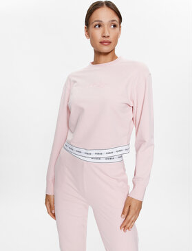 Różowa bluza Guess w stylu casual