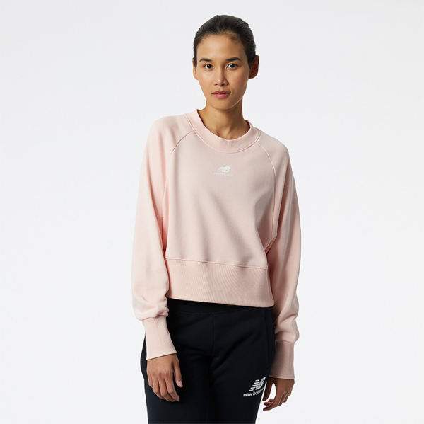 Różowa bluza New Balance z bawełny