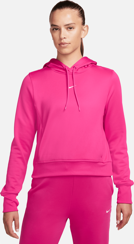 Różowa bluza Nike w sportowym stylu z kapturem