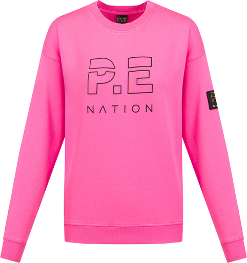 Różowa bluza Pe Nation w stylu casual z bawełny