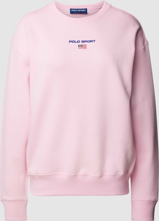Różowa bluza Polo Sport z bawełny w sportowym stylu