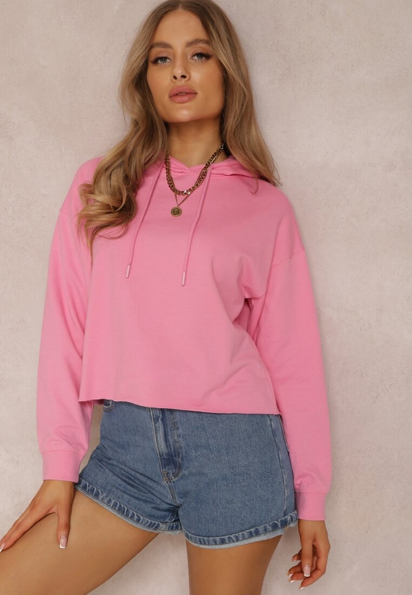 Różowa bluza Renee z kapturem