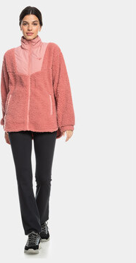 Różowa bluza Roxy z polaru w młodzieżowym stylu