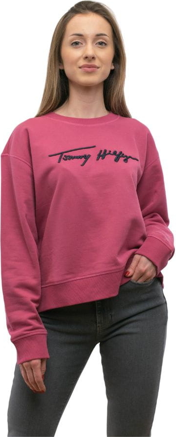 Różowa bluza Tommy Hilfiger w młodzieżowym stylu