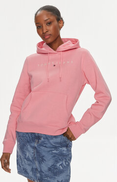 Różowa bluza Tommy Jeans w młodzieżowym stylu