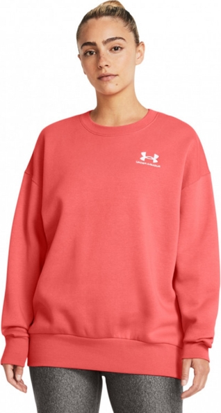 Różowa bluza Under Armour bez kaptura w sportowym stylu z dresówki
