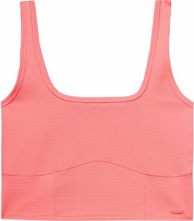 Różowa bluzka 4F w sportowym stylu z okrągłym dekoltem