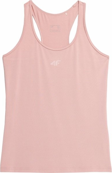 Różowa bluzka 4F w sportowym stylu z okrągłym dekoltem