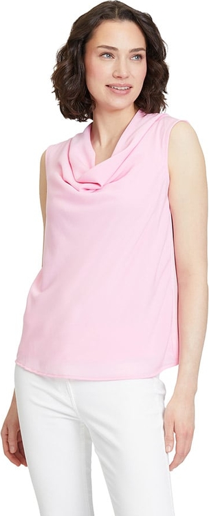 Różowa bluzka Betty Barclay bez rękawów z okrągłym dekoltem