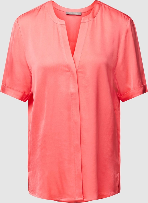 Różowa bluzka Christian Berg w stylu casual z dekoltem w kształcie litery v