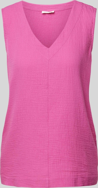 Różowa bluzka Christian Berg Woman na ramiączkach z bawełny w stylu casual