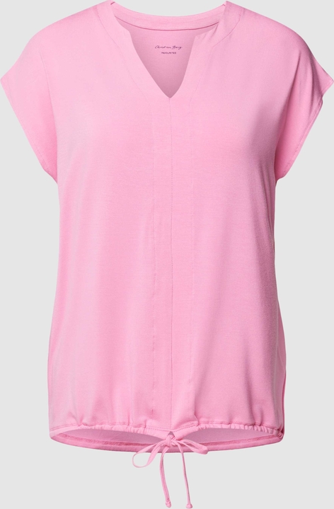 Różowa bluzka Christian Berg Woman z krótkim rękawem