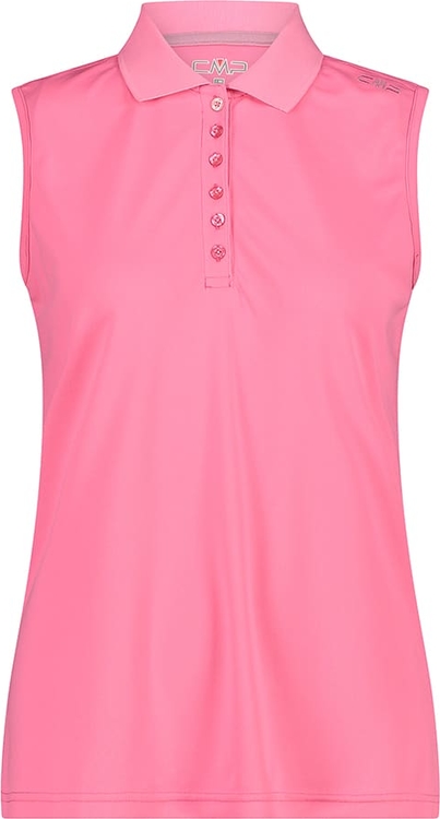Różowa bluzka CMP w stylu casual z okrągłym dekoltem