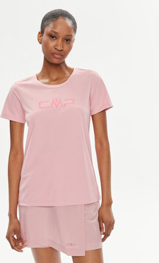 Różowa bluzka CMP z okrągłym dekoltem