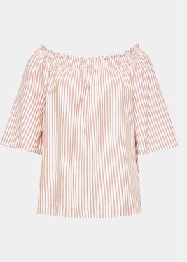Różowa bluzka Cream z krótkim rękawem