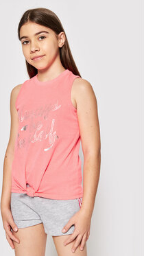 Różowa bluzka dziecięca 4F dla dziewczynek bez rękawów
