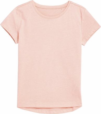 Różowa bluzka dziecięca 4F dla dziewczynek z bawełny