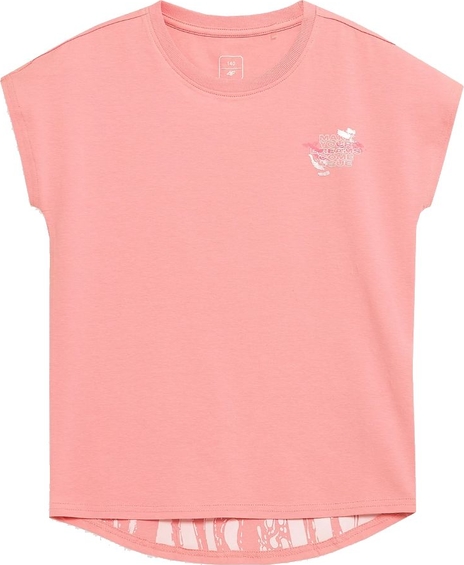 Różowa bluzka dziecięca 4F z bawełny dla dziewczynek
