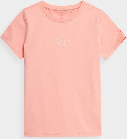 Różowa bluzka dziecięca 4F z bawełny dla dziewczynek