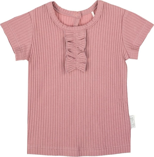 Różowa bluzka dziecięca 5.10.15 dla dziewczynek z bawełny