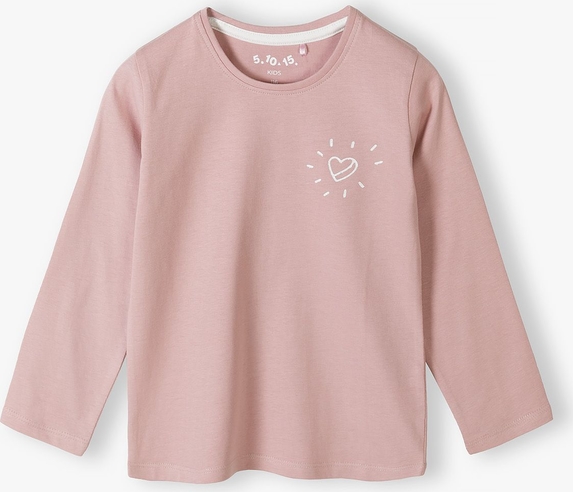 Różowa bluzka dziecięca 5.10.15. dla dziewczynek z jeansu