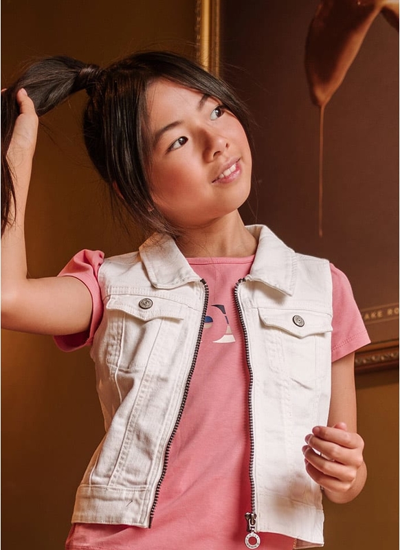 Różowa bluzka dziecięca B.nosy dla dziewczynek z bawełny