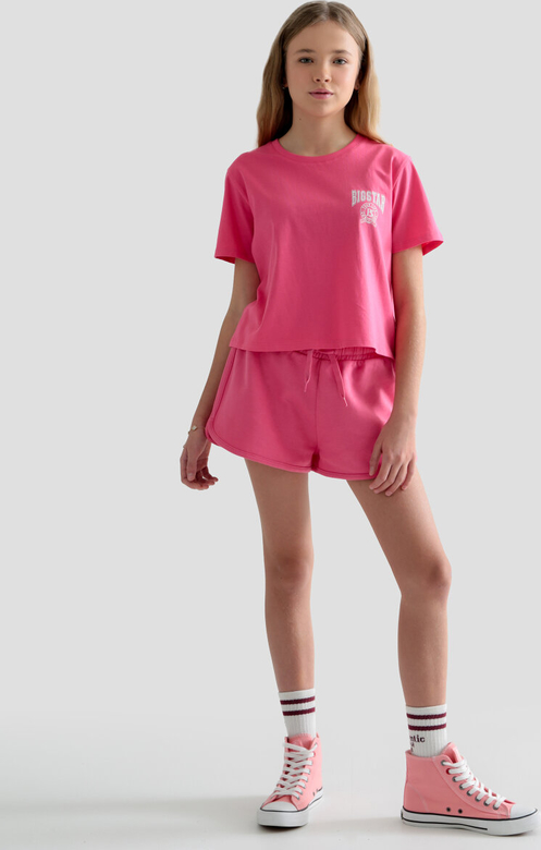 Różowa bluzka dziecięca Big Star z dzianiny dla dziewczynek