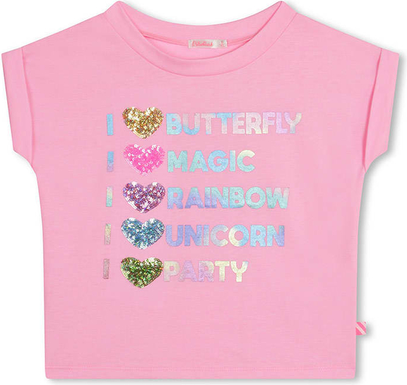 Różowa bluzka dziecięca Billieblush dla dziewczynek