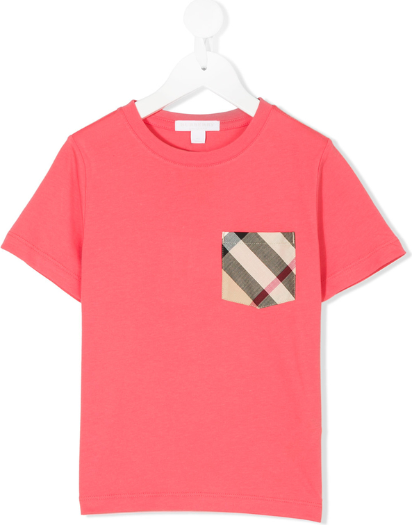 Różowa bluzka dziecięca Burberry Kids z bawełny