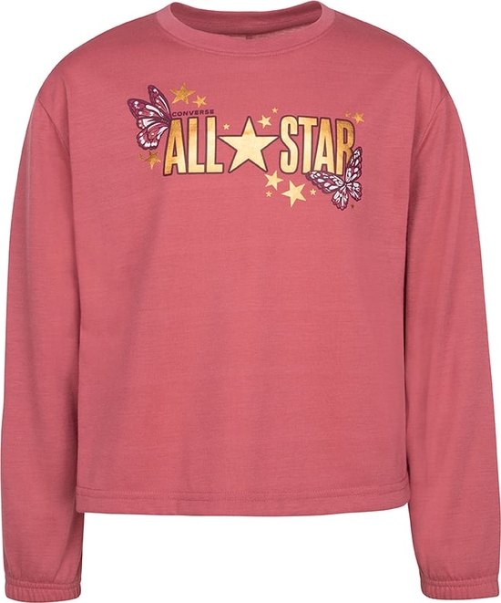 Różowa bluzka dziecięca Converse dla dziewczynek