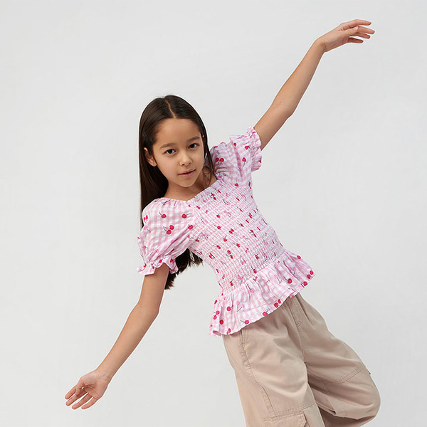 Różowa bluzka dziecięca Cool Club z bawełny