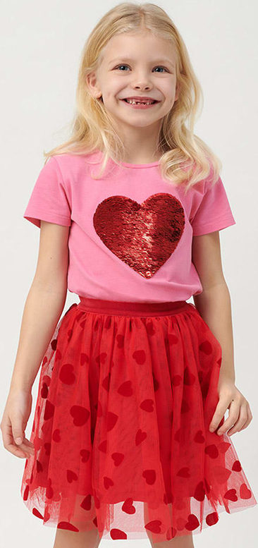 Różowa bluzka dziecięca Cool Club z bawełny dla dziewczynek