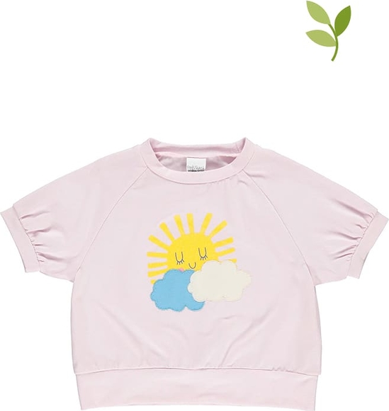 Różowa bluzka dziecięca Fred`s World By Green Cotton z bawełny dla dziewczynek