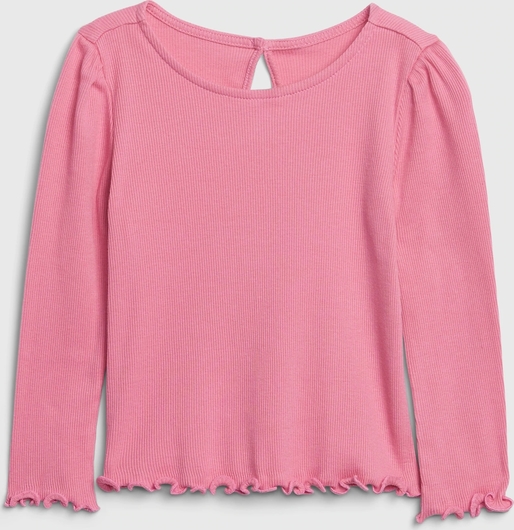 Różowa bluzka dziecięca Gap dla dziewczynek z bawełny