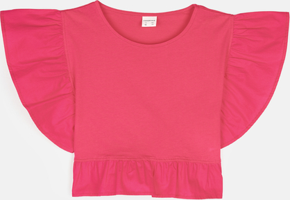 Różowa bluzka dziecięca Gate dla dziewczynek z bawełny