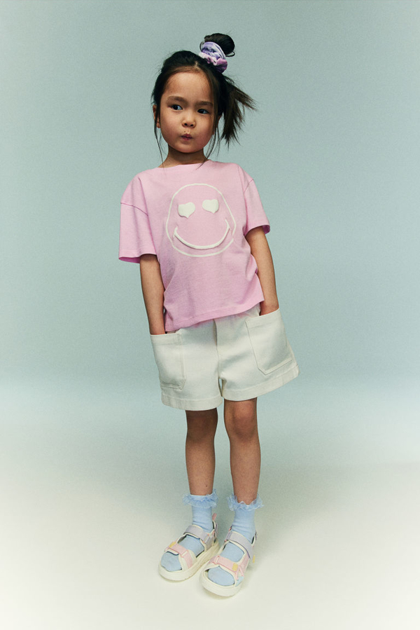 Różowa bluzka dziecięca H & M dla dziewczynek