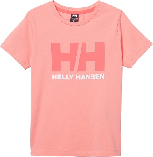 Różowa bluzka dziecięca Helly Hansen dla dziewczynek z bawełny