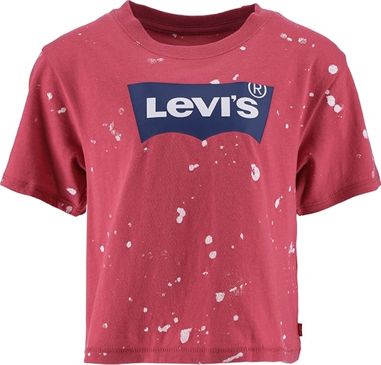 Różowa bluzka dziecięca Levis z bawełny