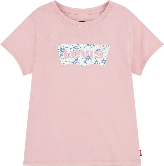 Różowa bluzka dziecięca Levis z bawełny dla dziewczynek