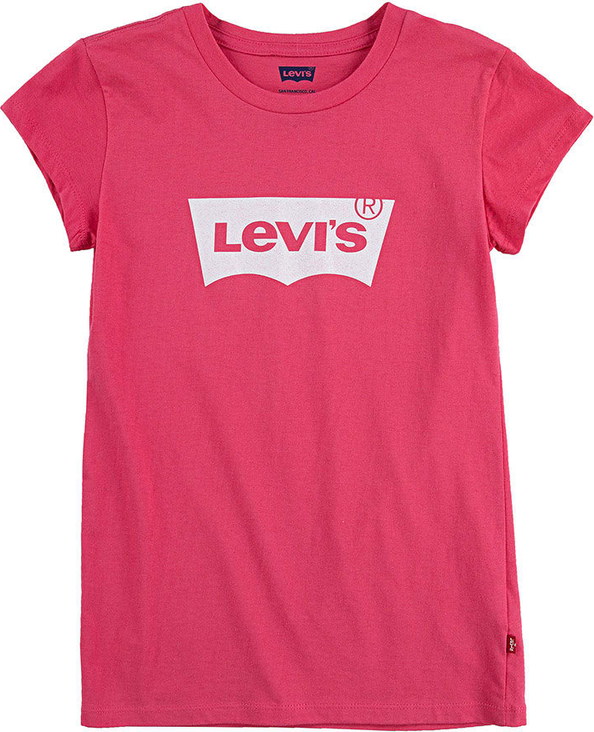 Różowa bluzka dziecięca Levis z krótkim rękawem