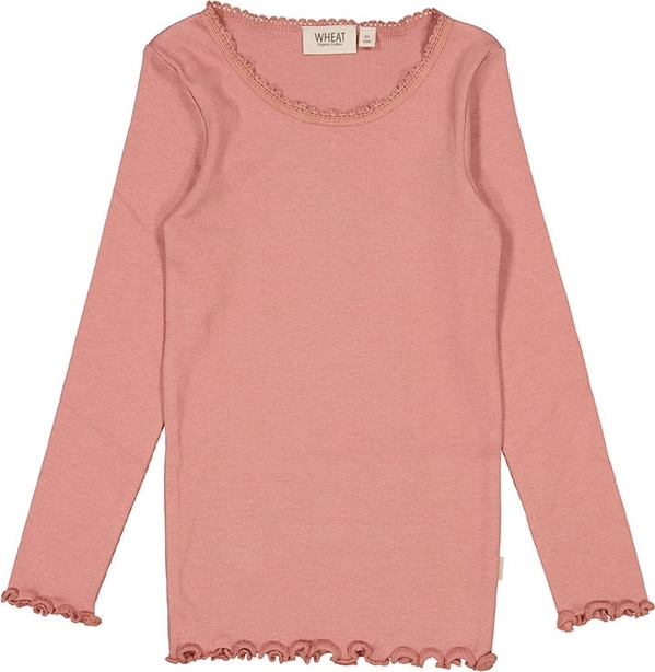 Różowa bluzka dziecięca Limango Polska z bawełny z długim rękawem