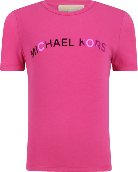 Różowa bluzka dziecięca Michael Kors Kids z bawełny